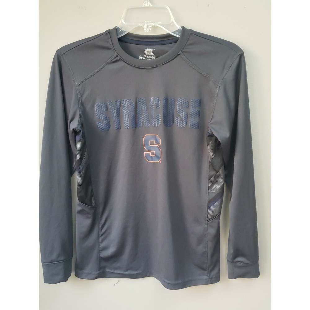 Boys Youth T Shirt Syracuse Gray Long Sleeve 12 - 14